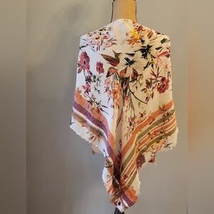 J Jill Woven Cotton Lightweight Floral Shawl